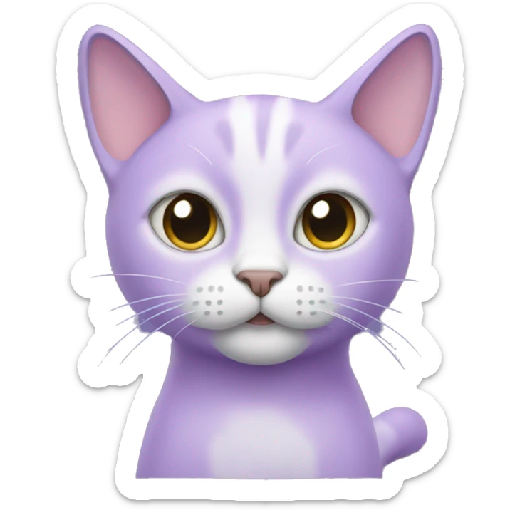 light purple cat sticker