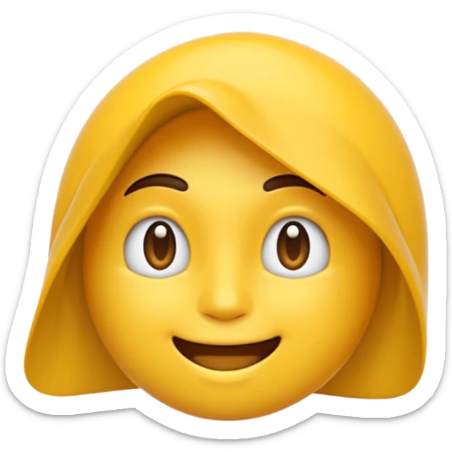 Maracujá estilizado, amarelo vibrante, traços simples em estilo emoji, fundo transparente. sticker