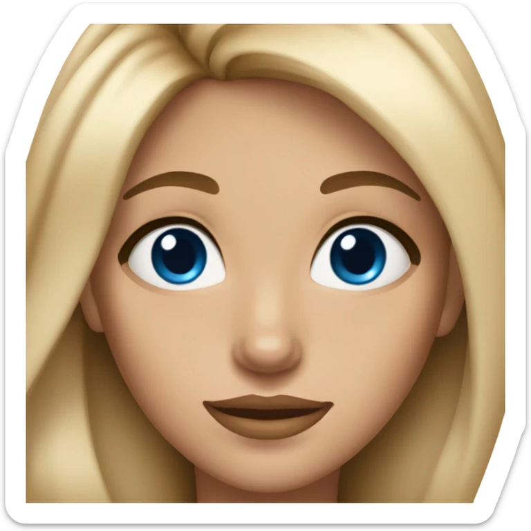 Girl with 4c hair and skin color is tan with blue eyes and a lot of makeup sticker