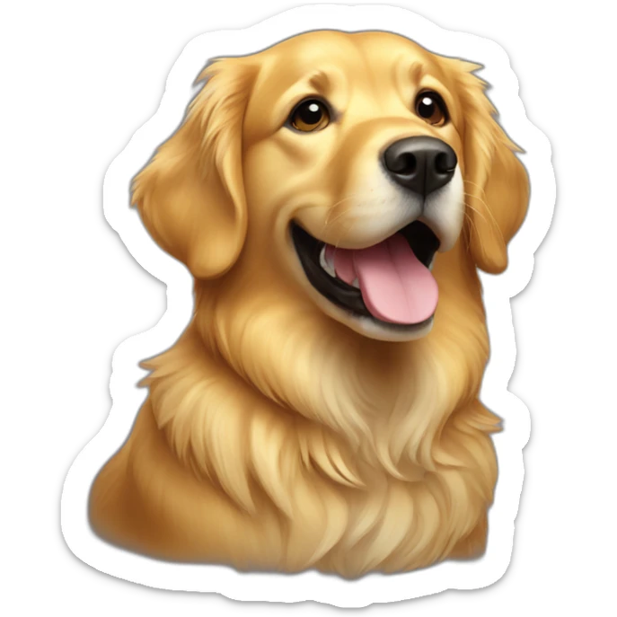 Golden retriever yellow sticker