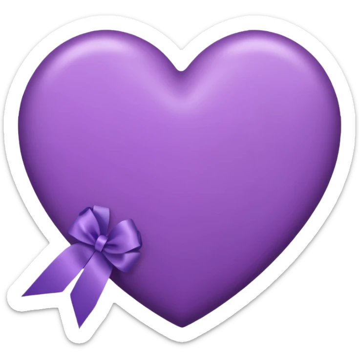 IOS's love letter emoji but with a purple heart instead of a red heart, closed sticker