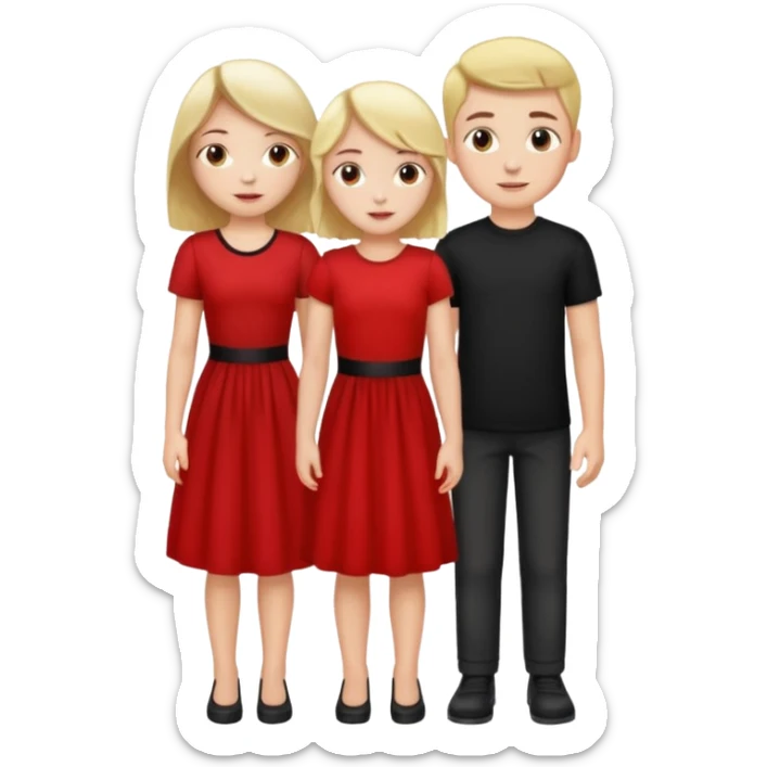Wow good now just change the colour of dress girl red boy black sticker