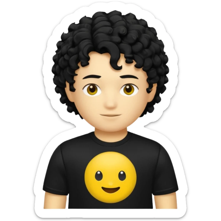 his skin is yellow he has curly hair he is from roblox his name is Shedletsky sticker