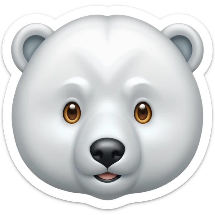 Puedes hacer un oso polar el cual este con un ojo cerrado y el otro abierto  sticker