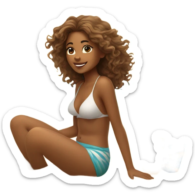Beach girl asthetick sticker