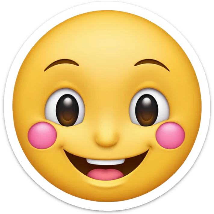 cartoon winking emoji with smile, colorful and cheerful, no text, suitable for WhatsApp and Instagram sticker