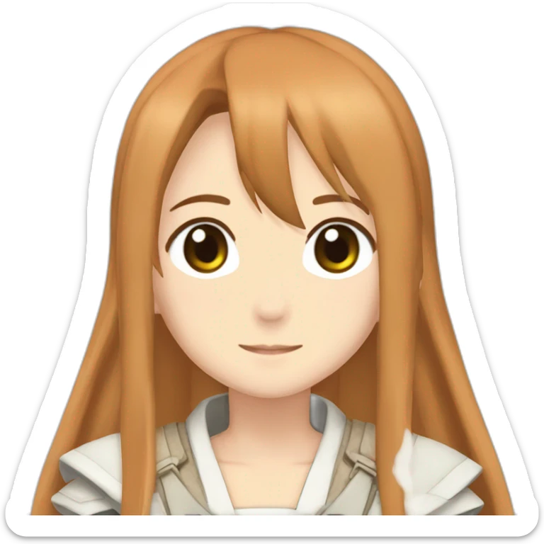 Asuna from sword art online avec uniquement des vêtement qui recouvre le ventre sticker