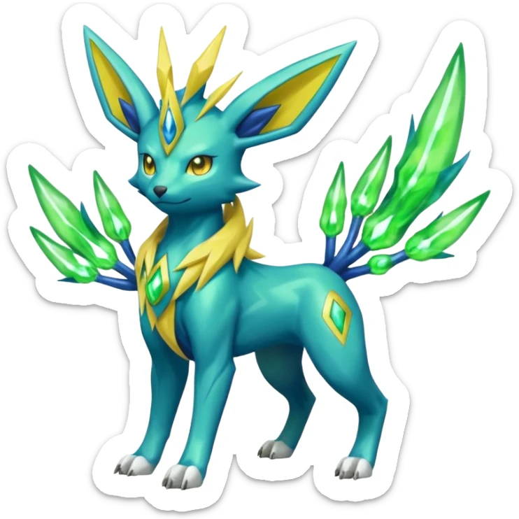 Zygarde-Electrike-Virizion-Suicune-Jolteon-Manectric-Fakémon-fusion, full body sticker