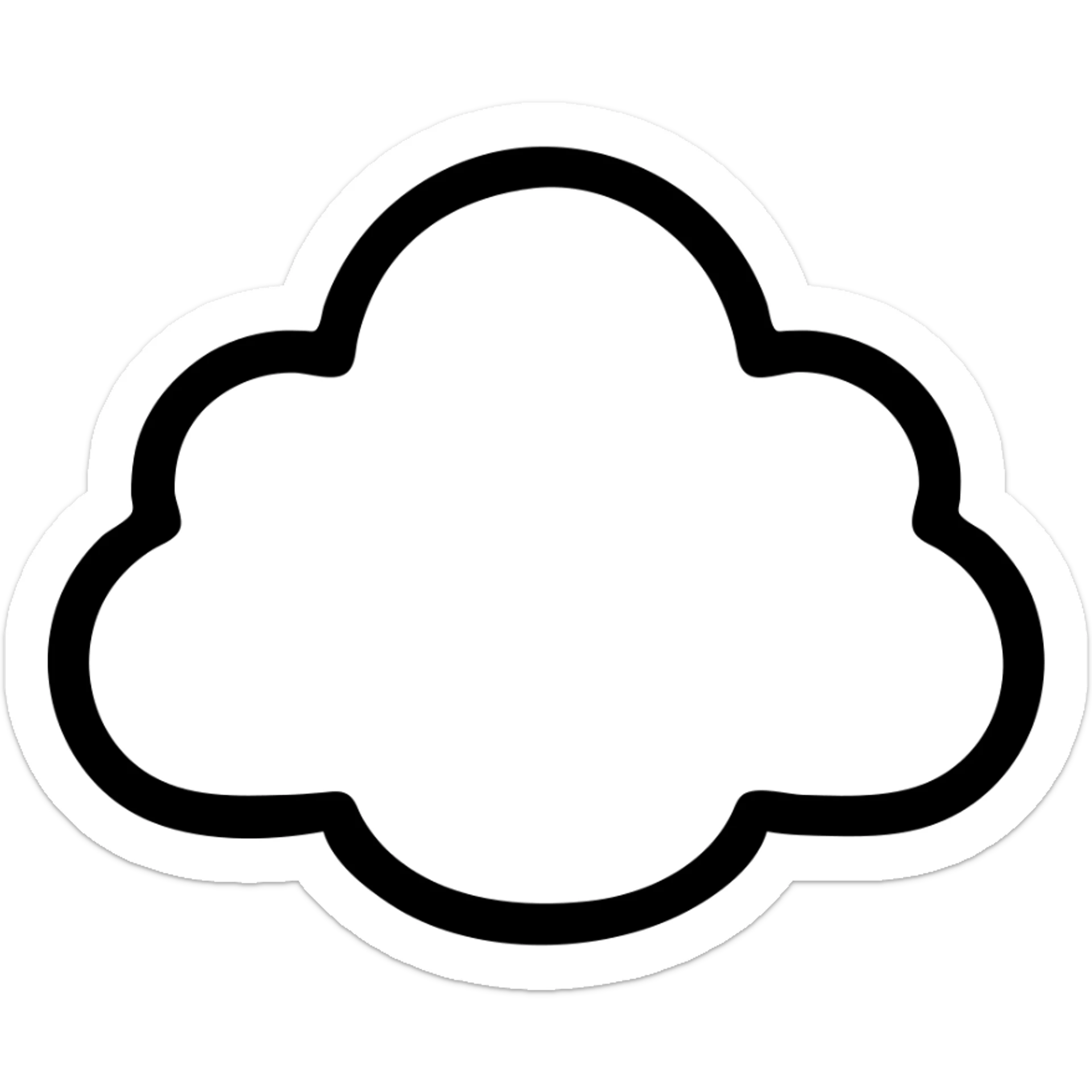 облако 4 выступами sticker