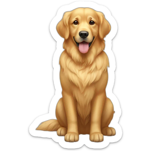 golden retriver sticker