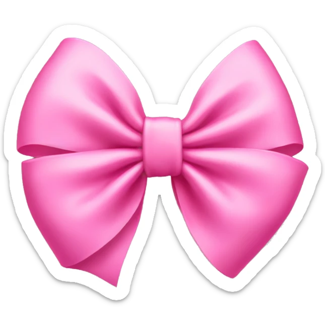 Pink bow sticker