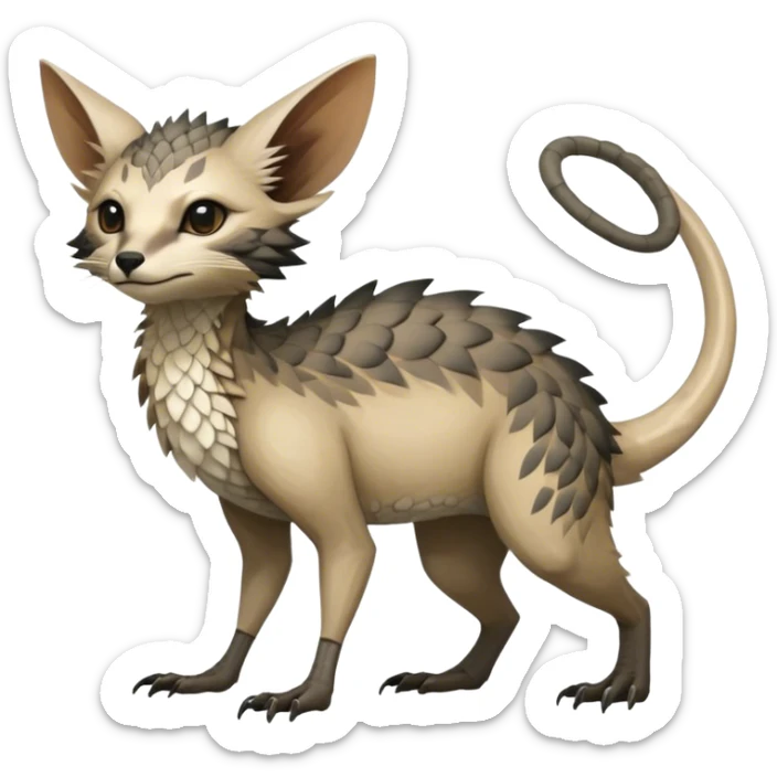 Modern Realistic Rare Fantasy Vernid-Trico-species by LiLaiRa full body sticker