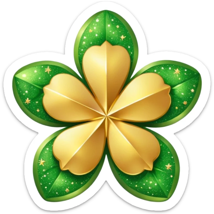 real cosmos star, but with clover, to make star look like lucky star, but main point is star, make it more star like real star emoji, make star with 5 edges sticker