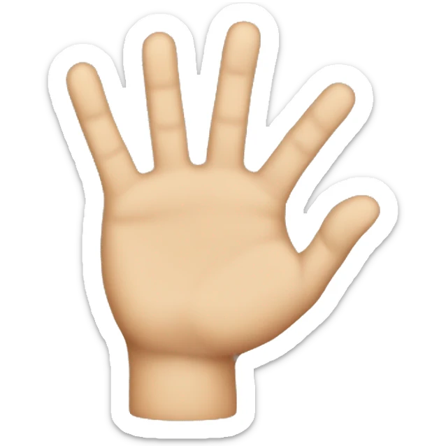 three finger sticker