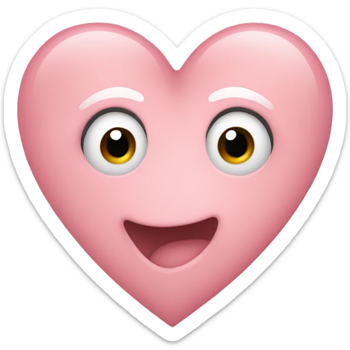 Light pink heart sticker