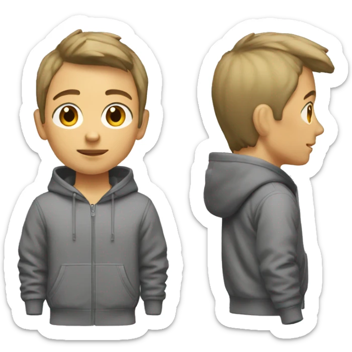 boy wtih short hair very fair skin and headphones and nike tech fleece sticker