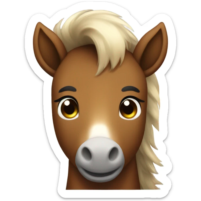 Brown pony sticker