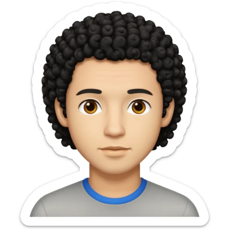 mas blaquito y con crespos peli negro motilado hobre mas morenito mas morenito piel morena sticker