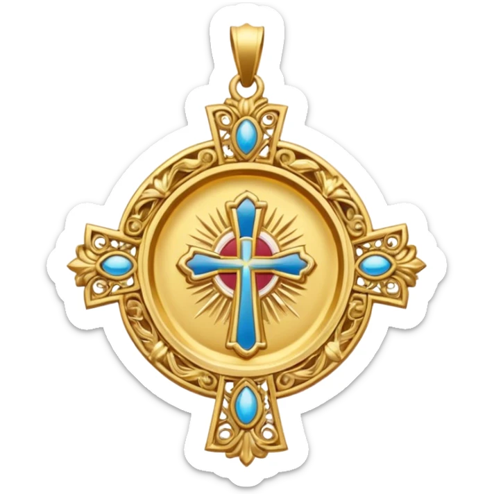 Distintivo de la adoración nocturna mexicana con imagen del santísimo  sticker