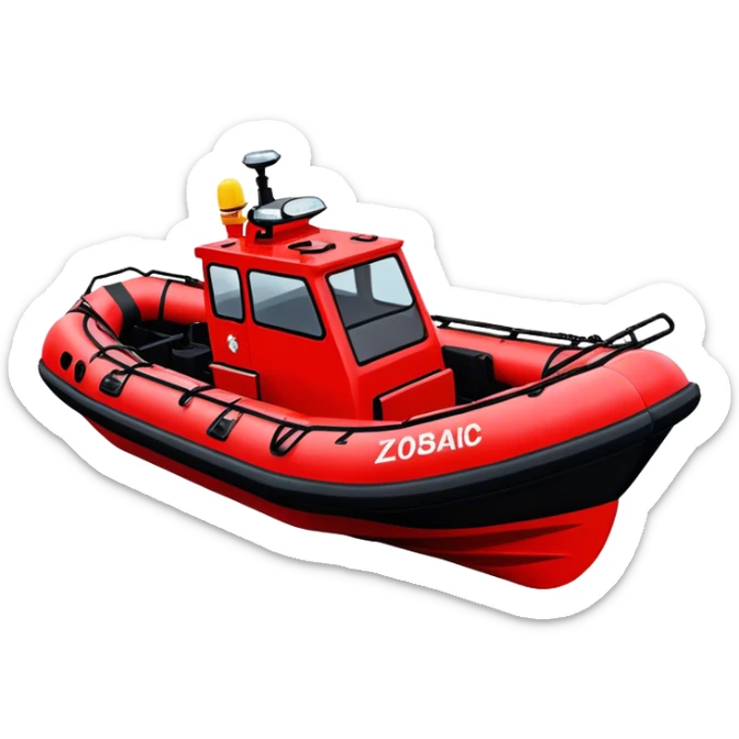 Rescue Boat - Zodiac Pro 850 (Model Year: 2022) (Iconic colour: Red and black) sticker