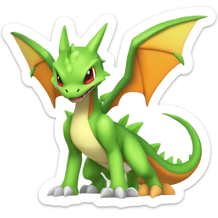 Cool Edgy Shiny Fakemon-Pokémon-Flygon-Charizard-Spyro With Full Body Detailed High Quality sticker