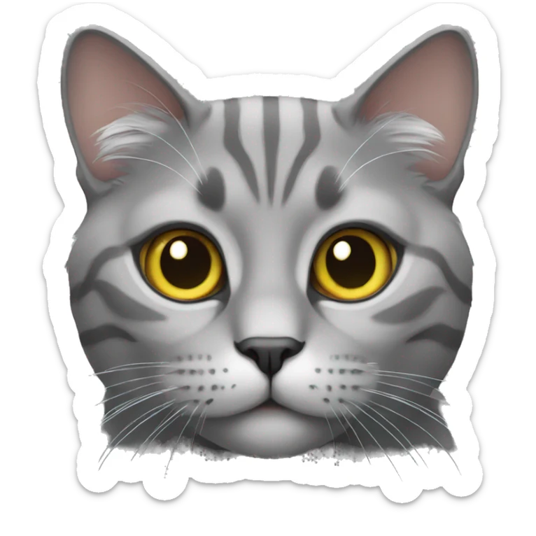 Cat grey sticker