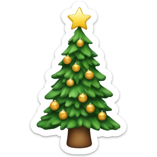 Christmas tree sticker
