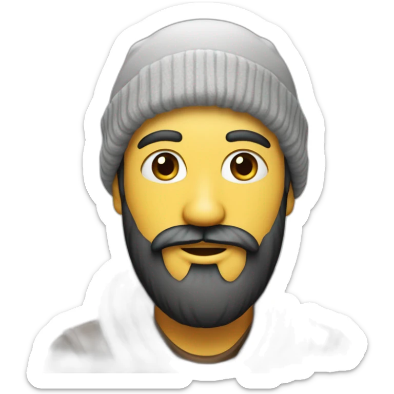 Homme avec un foulard sur la tête et une barbe sticker