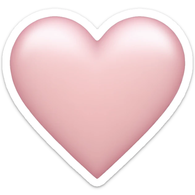 light pink heart sticker