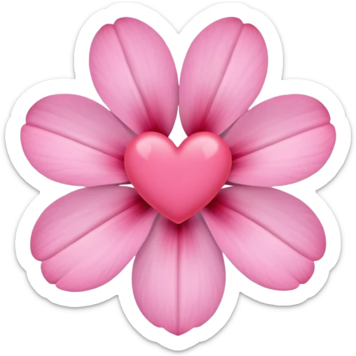 Create a minimalist, pastel-colored emoji inspired by the stock flower (Şebboy), with soft petals and a hidden heart symbol to represent love and tenderness. sticker