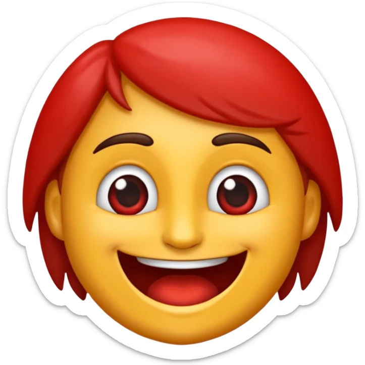 paresseux avec une crête rouge qui rigole avec lol écrit dessus sticker