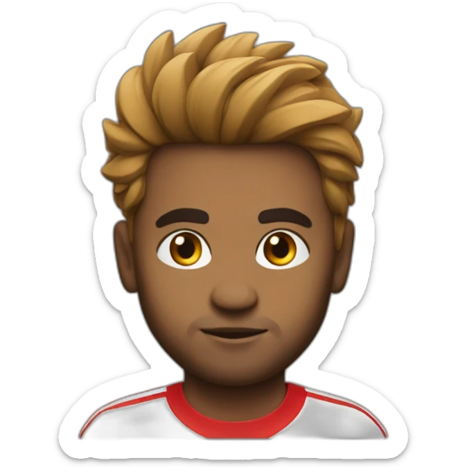 Indian south african with nice hair in Manchester united shirt sticker