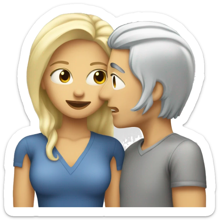 blond-hair-woman-and-gray-hair-man-kisses sticker