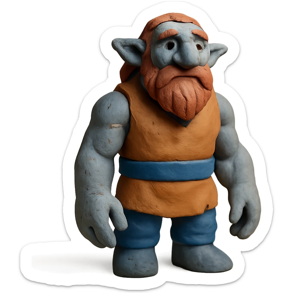 firbolg with grey skin sticker