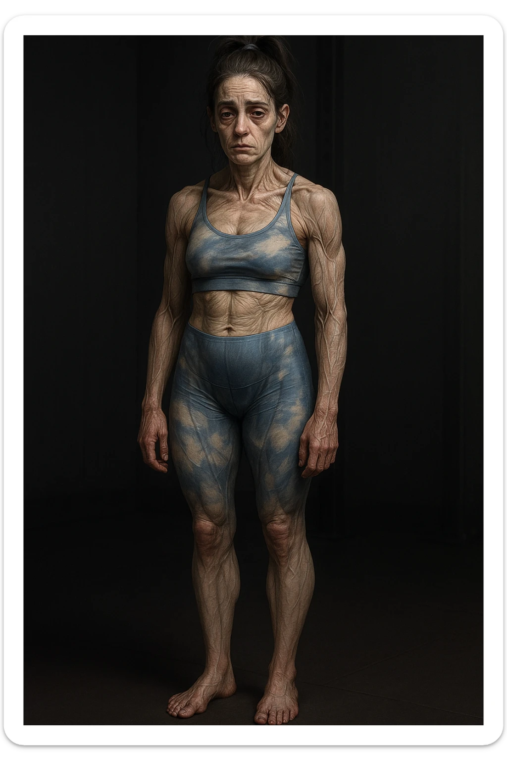 donna con insonnia frequenti in 3D realistica, donna stanca immagine anatomica sticker