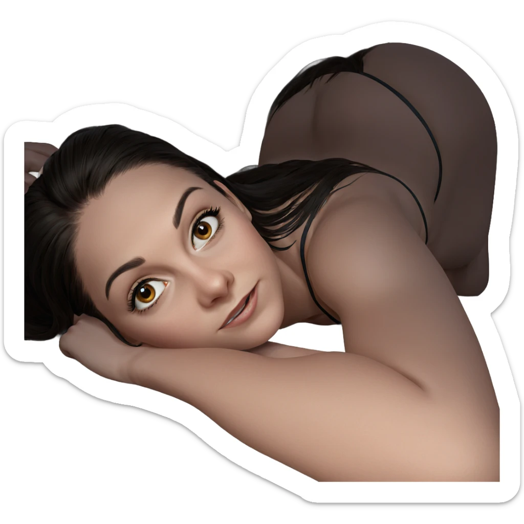 realistic portrait of girl sticker