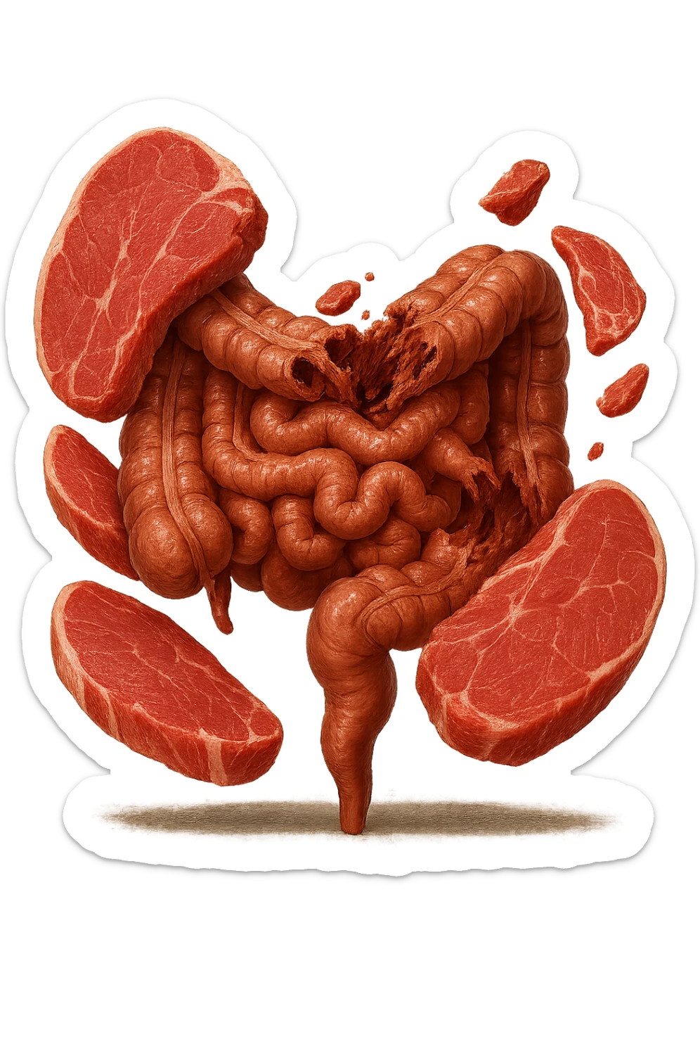 fallo identico ma invece dell'insalata metti fette di carne di vitello sticker