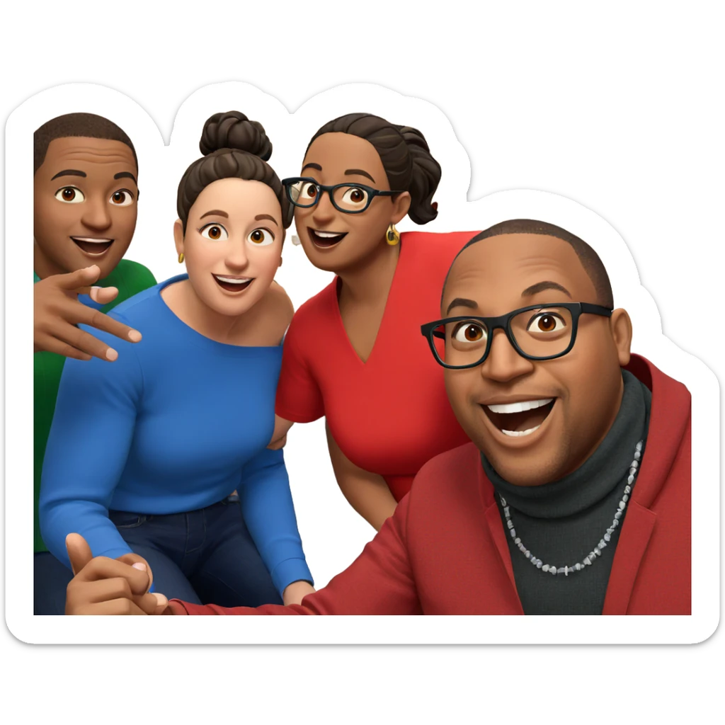 christmas gathering with friends sticker