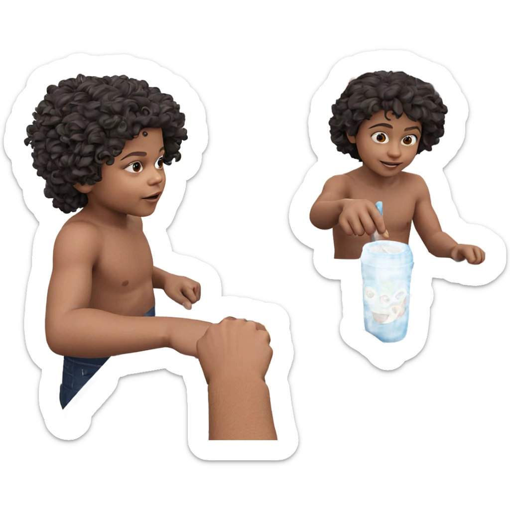 playtime with friends at table sticker