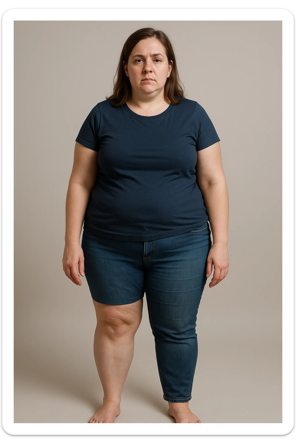 Donna Composizione Corporea Sbilanciata donna vestita su un corpo umano in 3D sticker