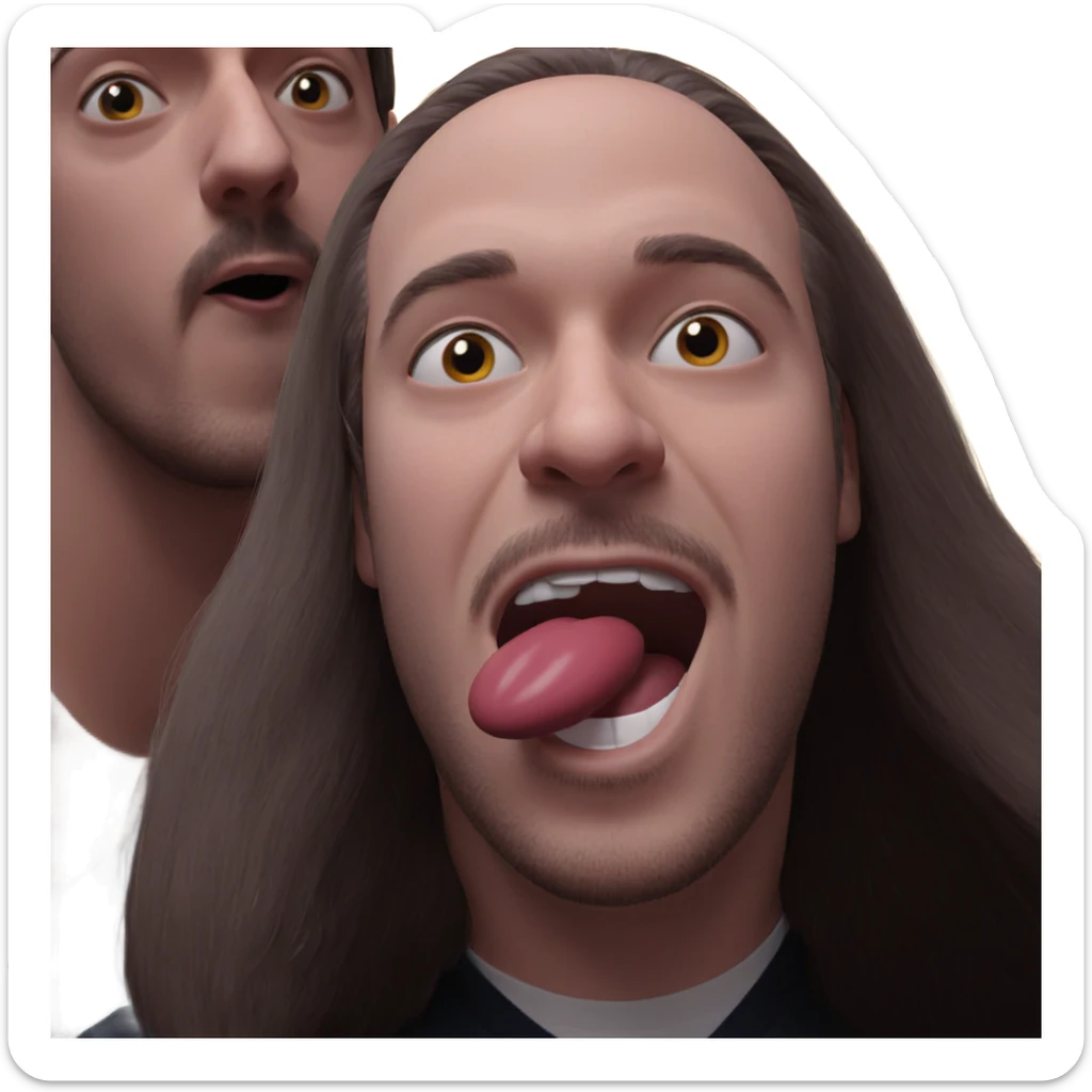 playful interaction between friends sticker