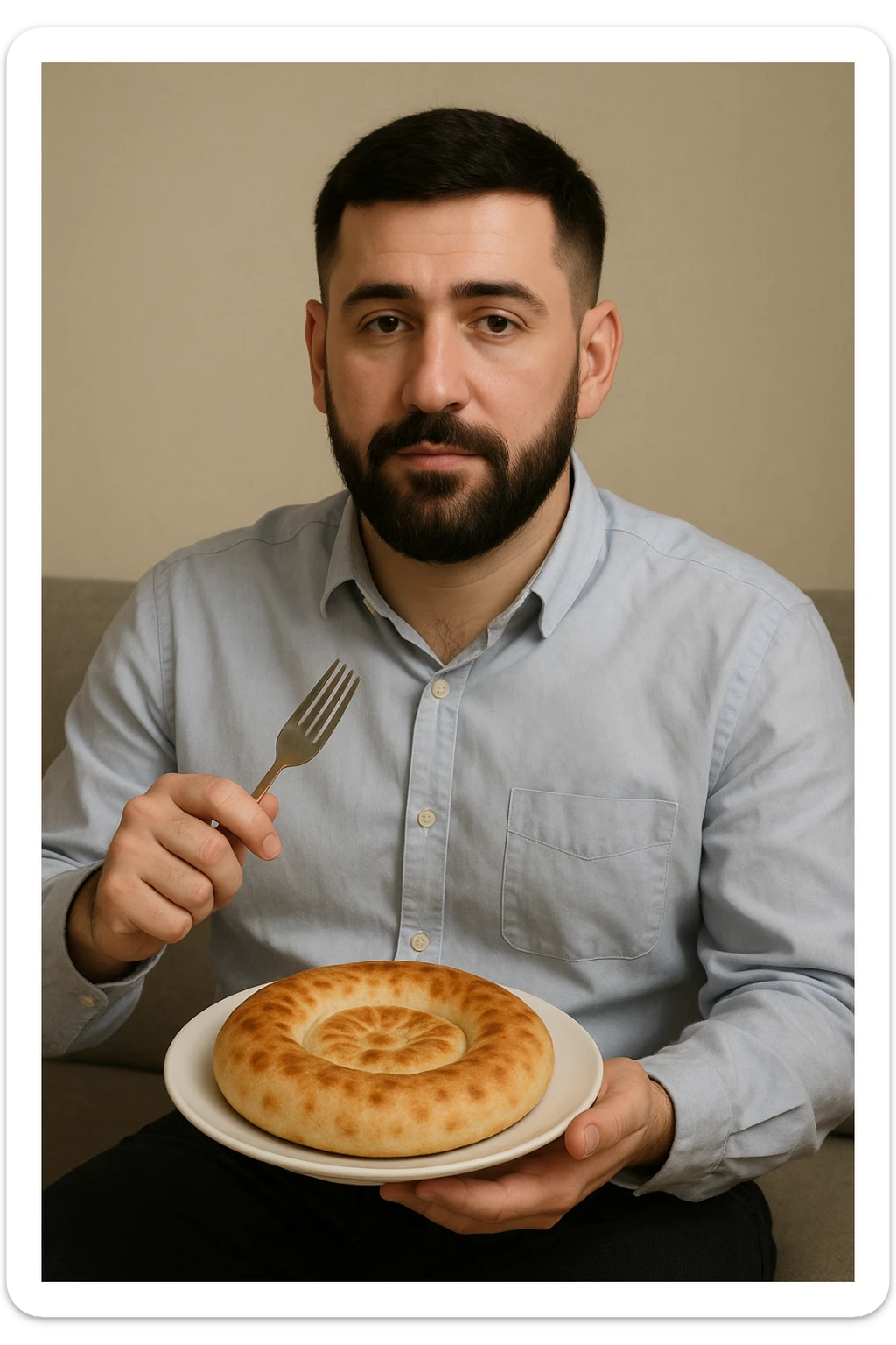 birinchidagi odamni yuziga 2 rasmdagi odamga uzidak qilib chizib bergin xuddu shunday non yen utirganini sticker