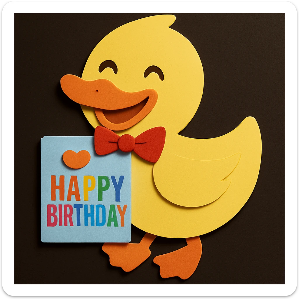 Change the color of the letter 'T' in 'BIRTHDAY' to match the other colors and look visually appealing, keeping all other design elements unchanged. sticker