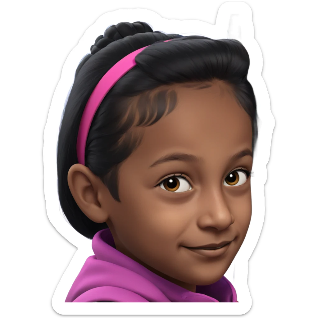 girl with black hairband sticker