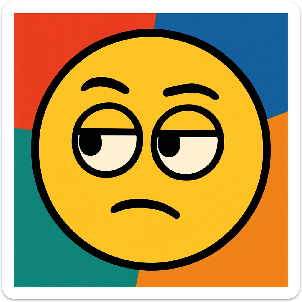 side eye yellow emoji sticker