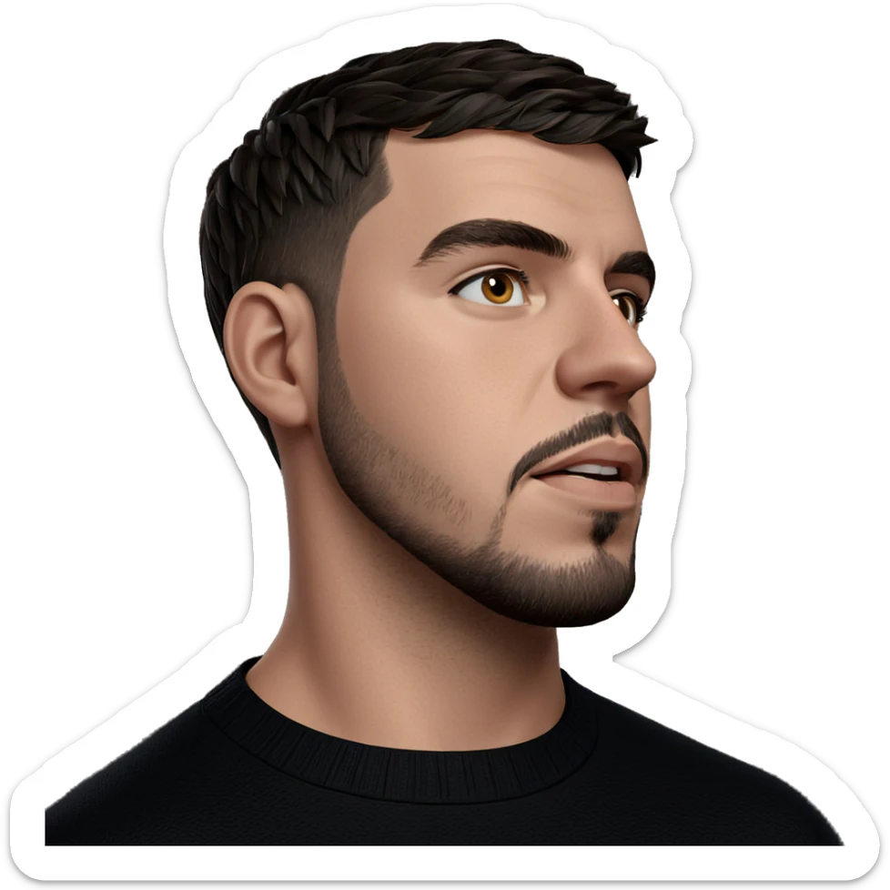 mature male portrait with beard sticker