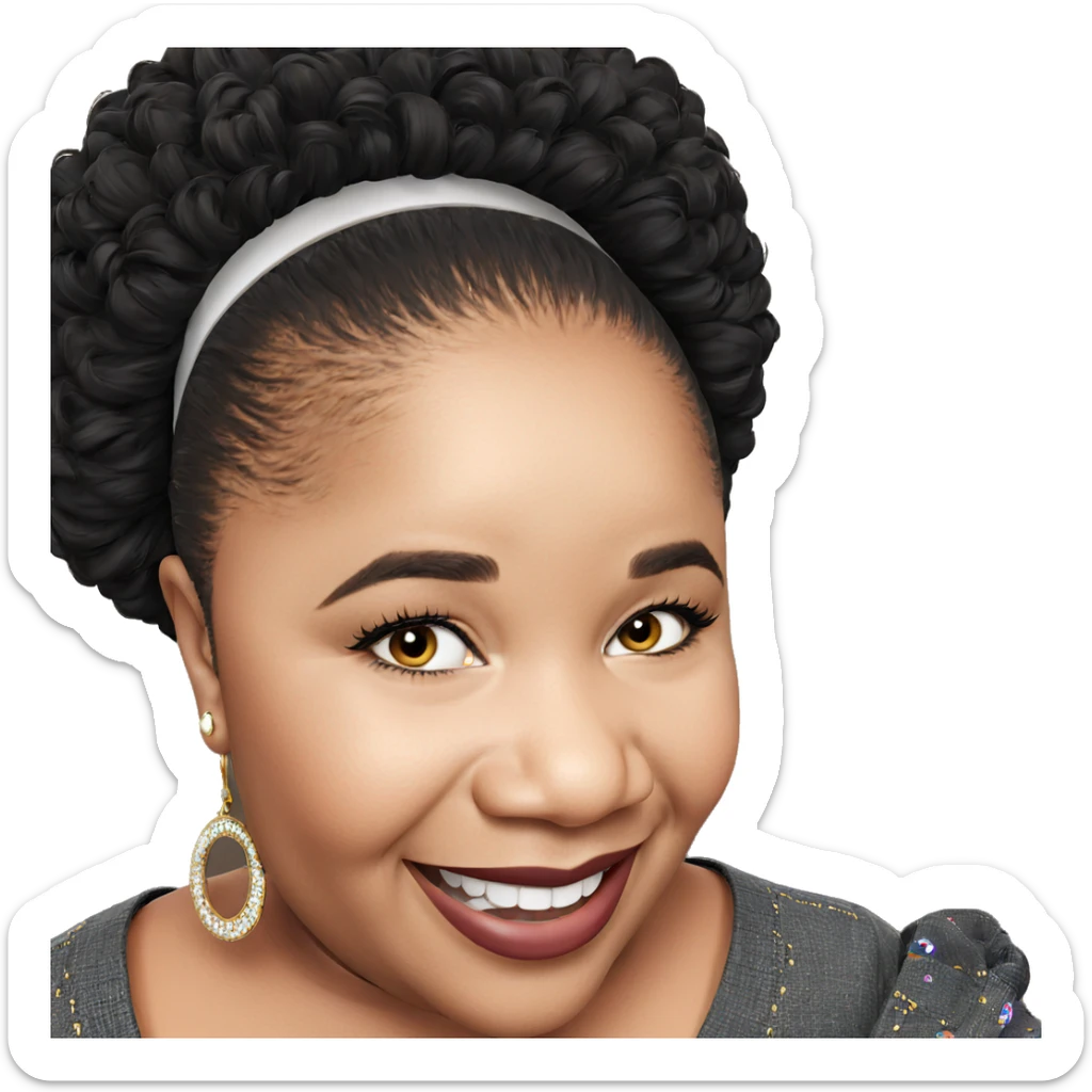 smiling boy with earrings sticker