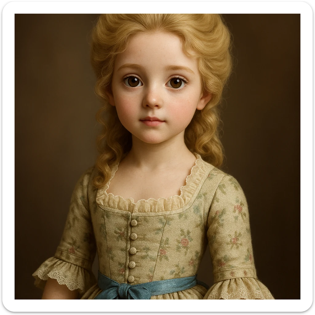 brown-eyed blonde 18th century american girl doll sticker