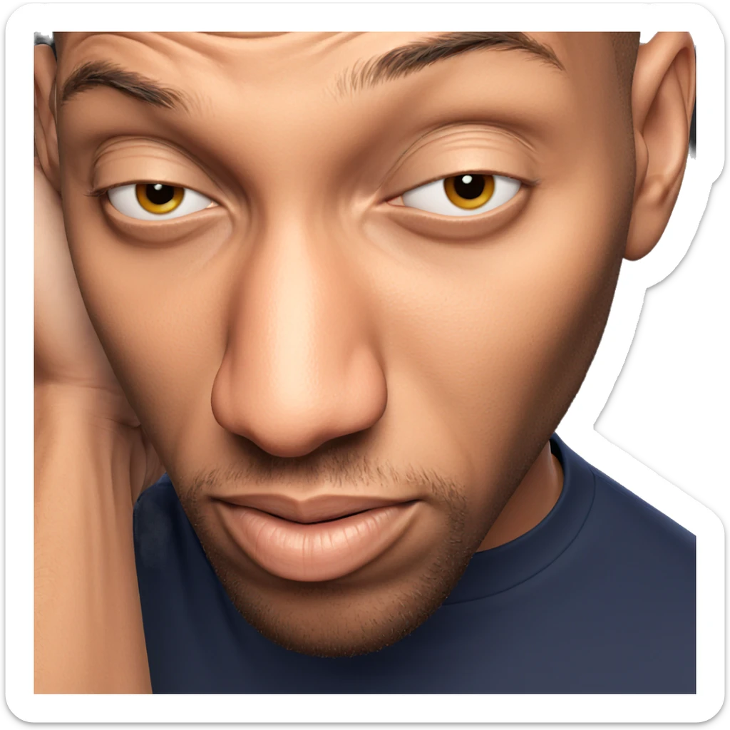 realistic portrait of a man sticker