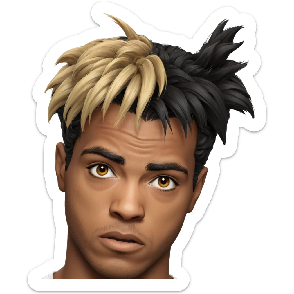 dual hairstyles portrait male sticker